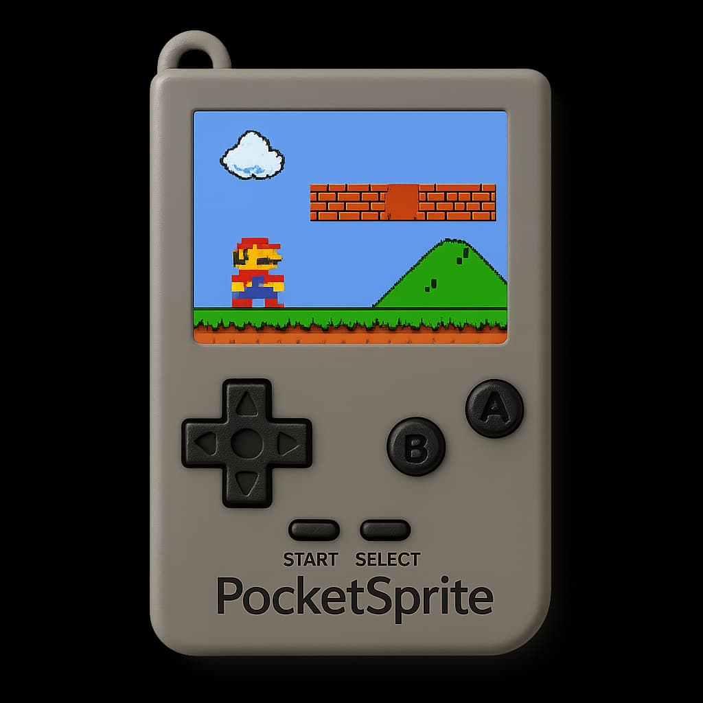 PocketSprite 8-Bit Gamer, Classic Gray, large